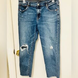 GAP Women's Distressed Blue Jeans